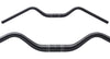 Two black bicycle handlebars on a white background