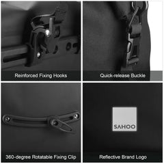 SAHOO Pannier Single Waterproof 20L Medium Black