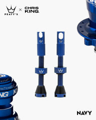 Peaty's x Chris King Tubeless Valve Set MK2 Navy