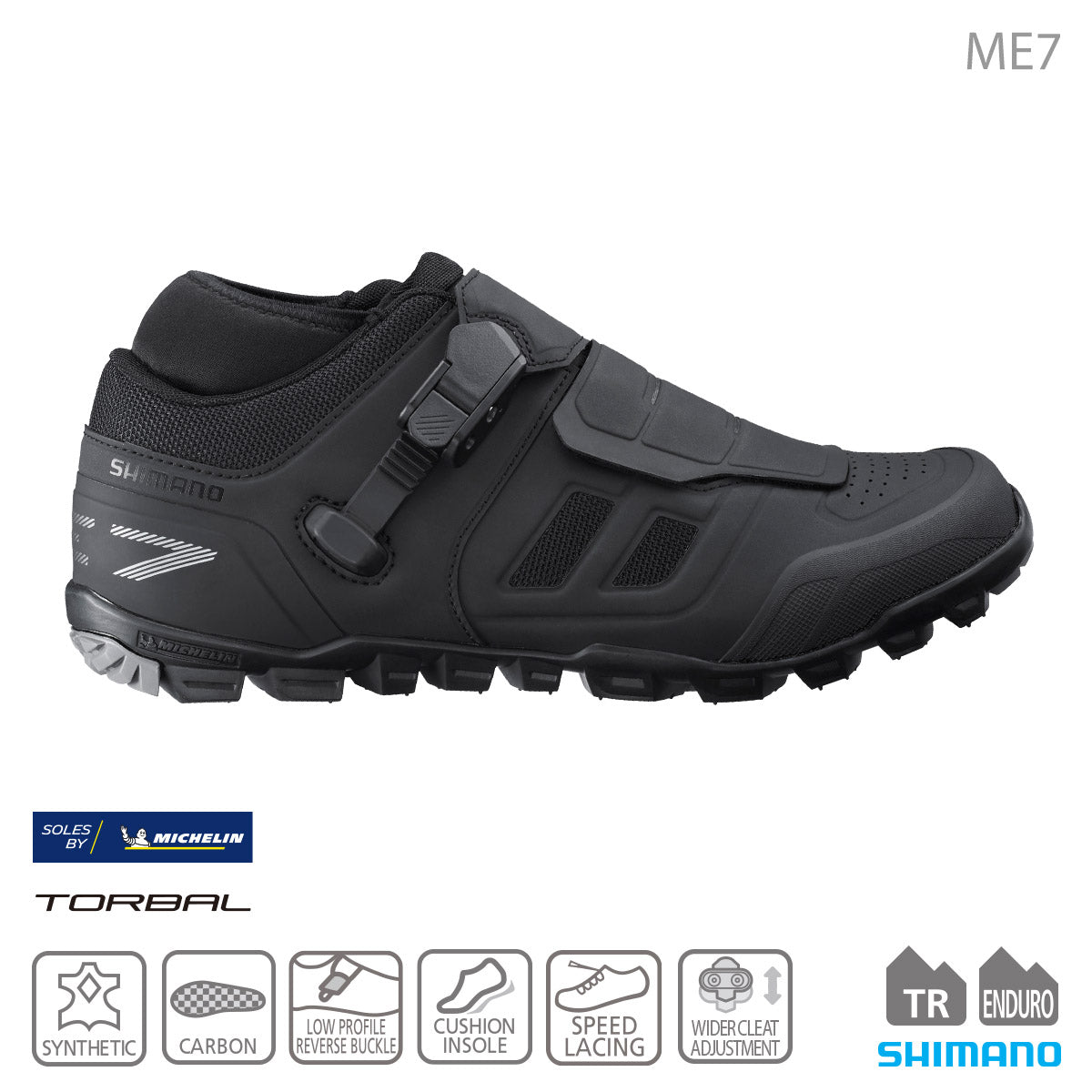 Shimano Shoes ME7 SH-ME702 Wide Large Black