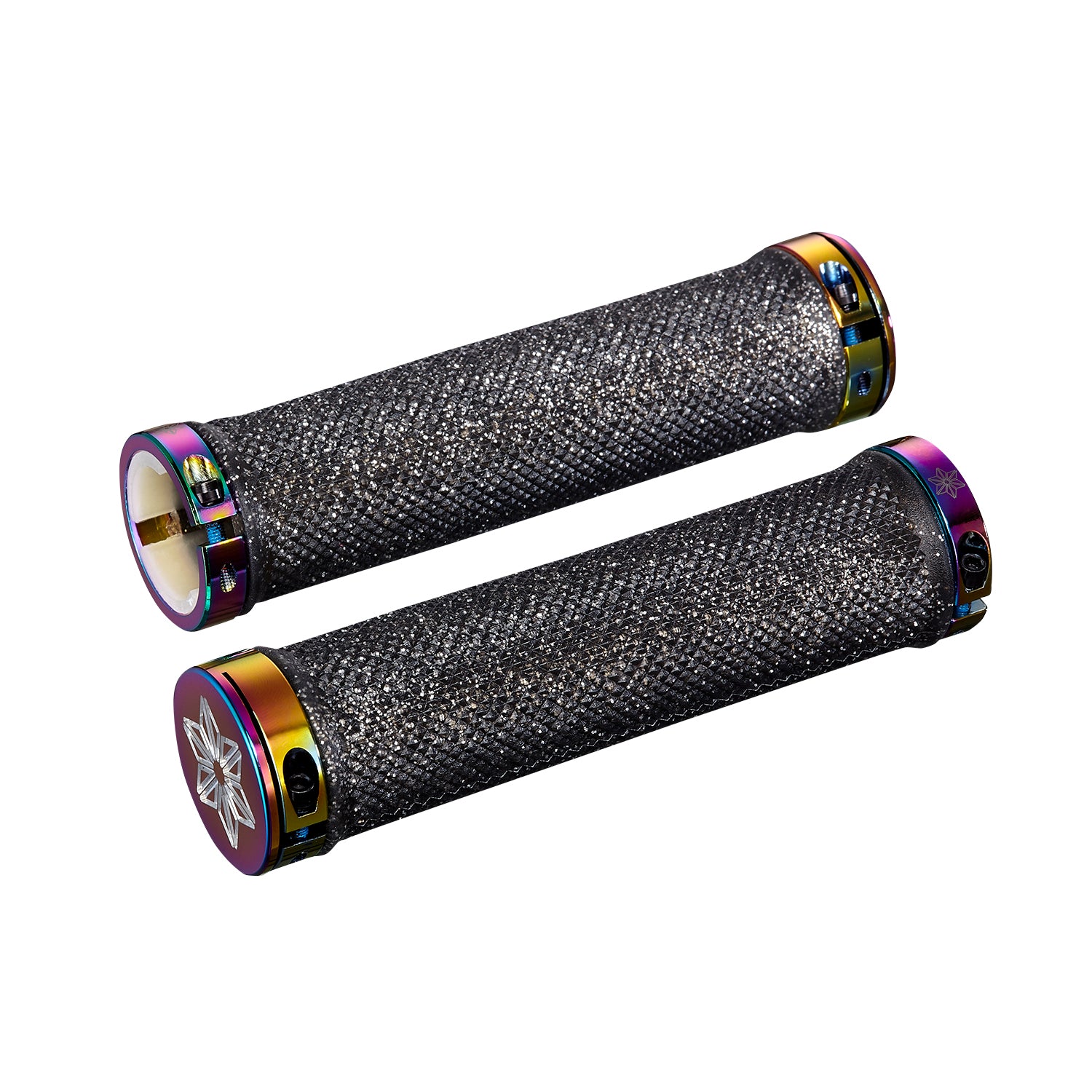 supacaz-grips-lock-on-diamond-kush-black-oil-slick-rings