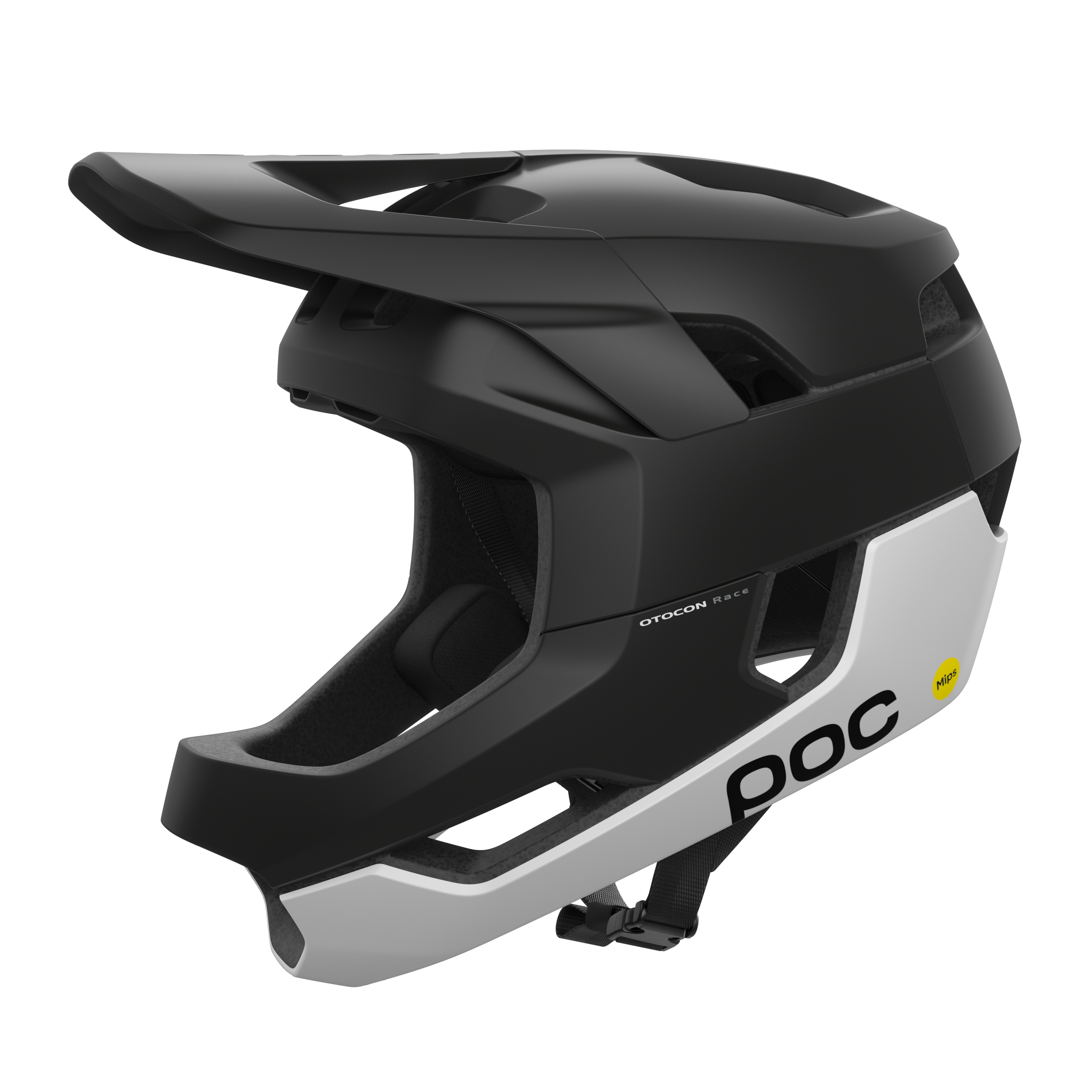 poc-helmet-full-face-otocon-race-mips-black-white-matt