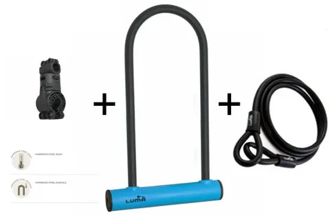 Luma Lock , U lock SET, w/cable loop & mounting Brkt