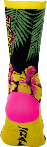 ONeal 22 MTB Performance Sock Island PINK/GREEN/YEL