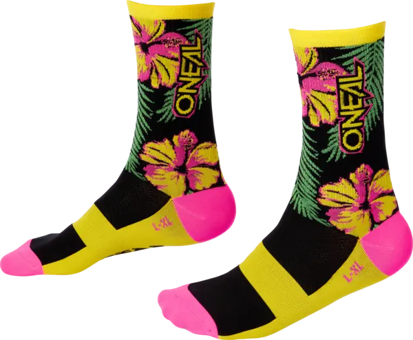 ONeal 22 MTB Performance Sock Island PINK/GREEN/YEL