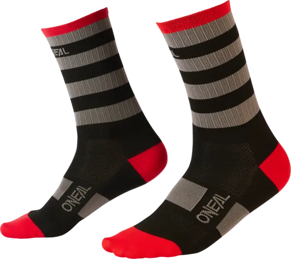 ONeal 22 MTB Performance Sock Stripe BLK/GRY/RED