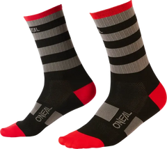 ONeal 22 MTB Performance Sock Stripe BLK/GRY/RED