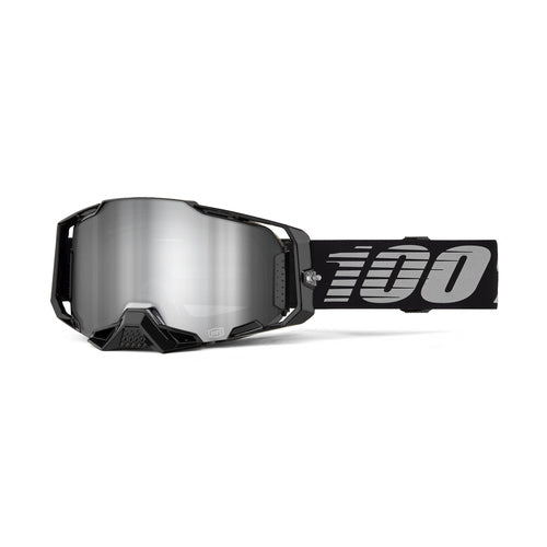 100% ARMEGA Goggle Black - Mirror Silver