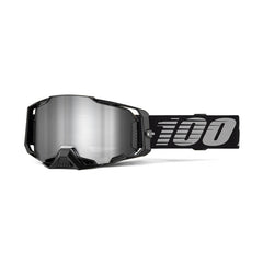 100% ARMEGA Goggle Black - Mirror Silver
