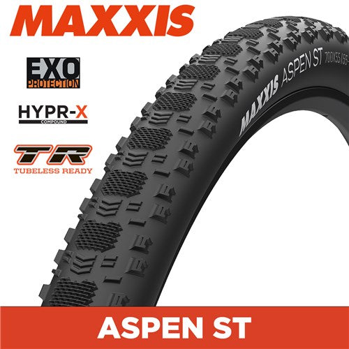 MAXXIS Gravel - ASPEN ST - 700X55C - HYPR-X / EXO / TR - Foldable 120 TPI E50