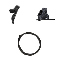 SHIMANO GRX Hydraulic Disc Brake Kit BRRX410KTSTRX715 Right / front Resin with fin Front bracket assembled for 160 mm rotor 1000 (black)
