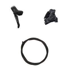 SHIMANO GRX Hydraulic Disc Brake Kit BRRX410KTBLRS717L Left / rear Resin with fin Without adapter, for rear mount thickness 25 mm 1700