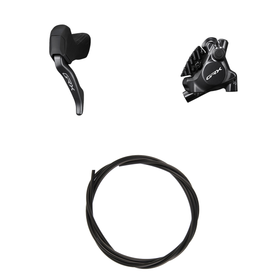 SHIMANO GRX Hydraulic Disc Brake Kit BRRX820KTBLRX825 Left / rear Resin with fin Without adapter