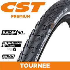 CST Tyre Tournee C3039 700 x 45 E Bike E50 Level 7 Wire Bead - Reflective Strip