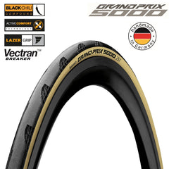 Continental GP5000 700x25C Folding Tyre Road Black Cream