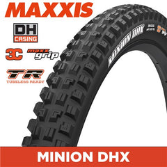 Maxxis DHX 29x2.50 TR DH 120x2 TPI 3C MaxxGrip E50 Folding Tyre Black NEW