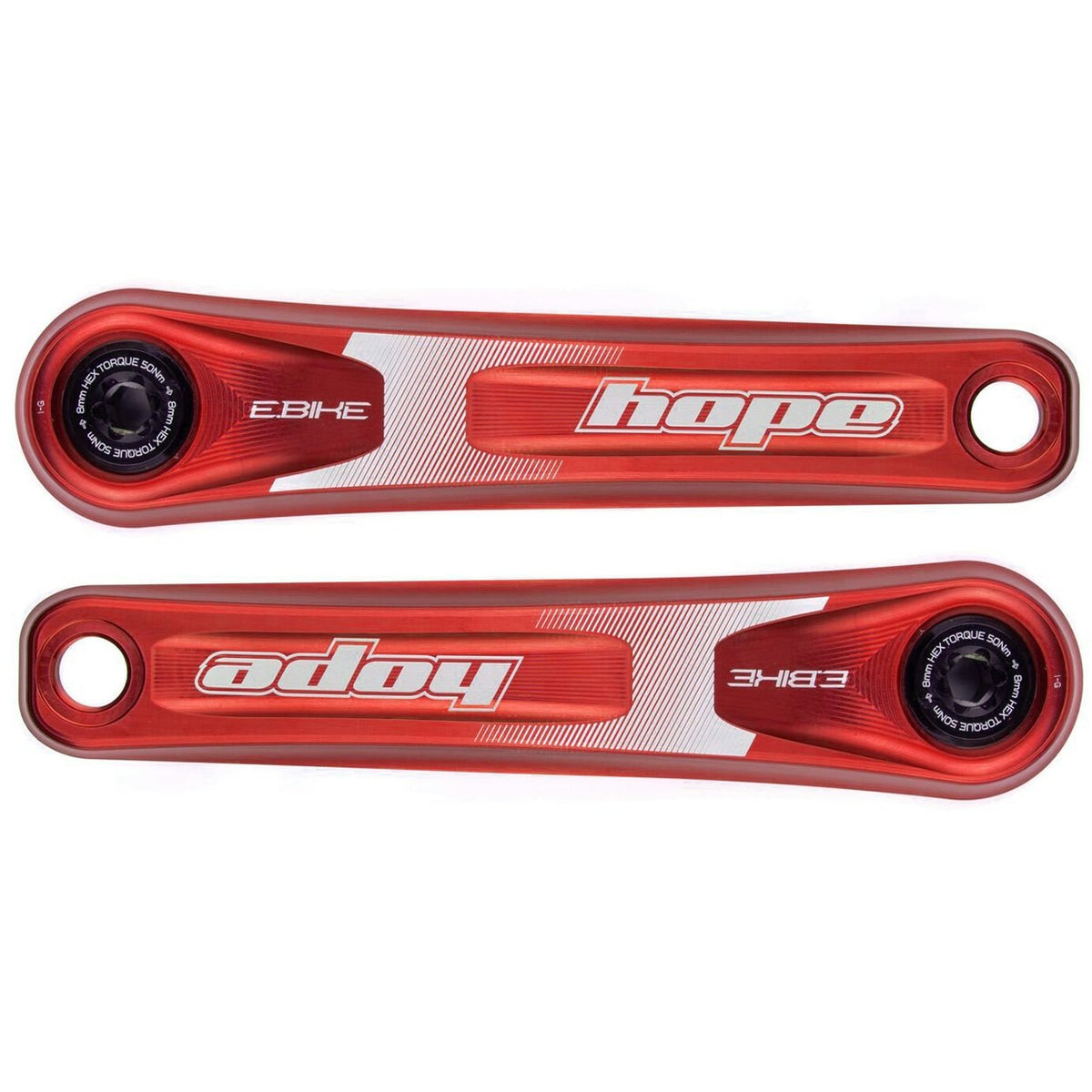 HOPE CRANKSET E-BIKE NO SPIDER 155mm Red