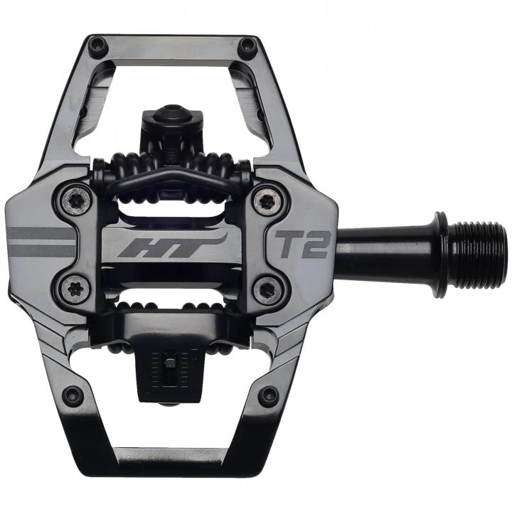 HT Compoments T2/T2T Enduro Race Clipless Pedals Stealth Black