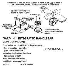 K-EDGE Integrated Handlebar System Mount for Garmin - COMBO