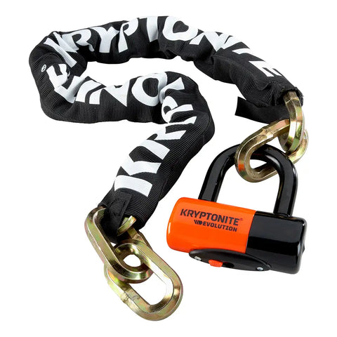 Kryptonite New York Chain 1210 w/14mm EV Series 4 Disc Lock 100cm x 12mm