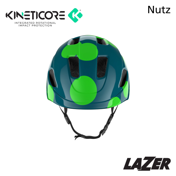 Lazer Kids Helmet Nutz KinetiCore Green Dots