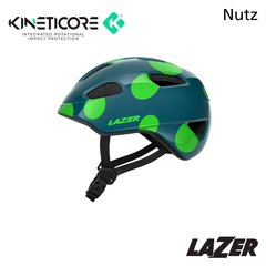 Lazer Kids Helmet Nutz KinetiCore Green Dots