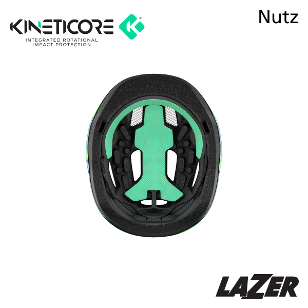 Lazer Kids Helmet Nutz KinetiCore Green Dots