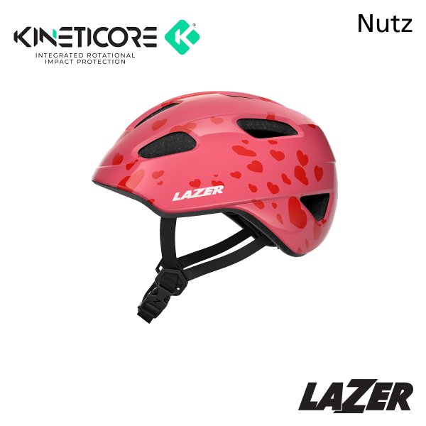 Lazer Kids Helmet Nutz KinetiCore Little Hearts