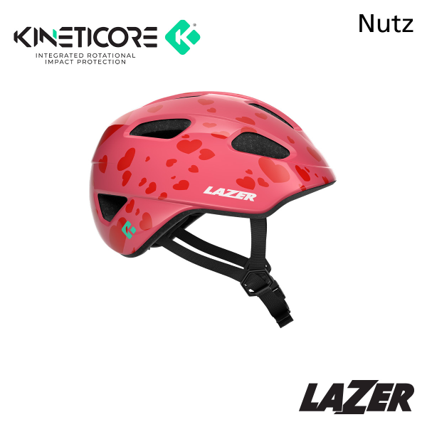 Lazer Kids Helmet Nutz KinetiCore Little Hearts