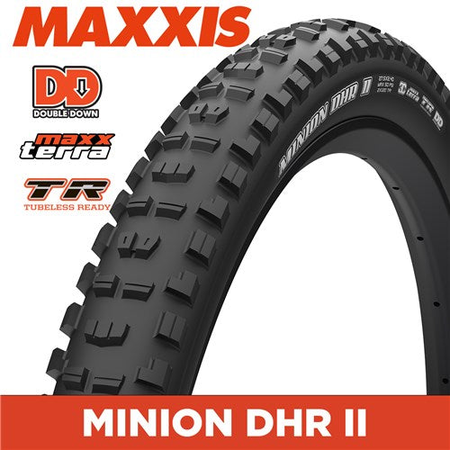 MAXXIS Minion DHR II - 27.5X2.5 - New MaxxTerra DD Double Down 120X2 - TR Fold