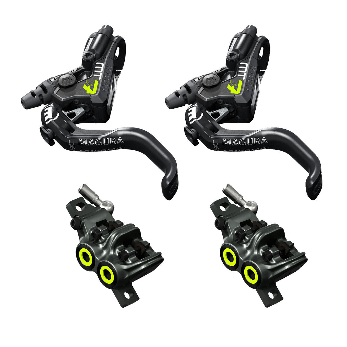 Magura Disc Brake Set MT7 Pro HC 1-Finger Lever Right and Left 4-Piston