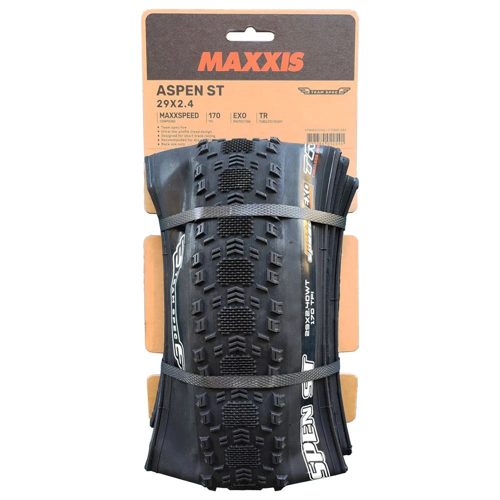 Maxxis Folding Tyre Aspen ST Team Spec 29x2.40 TR EXO 170 TPI MaxxSpeed XC Black