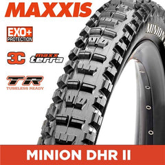 Maxxis Minion DHR II 27.5x2.50 120TPIx2 DD 3C MaxxTerra TR Folding Tyre Black