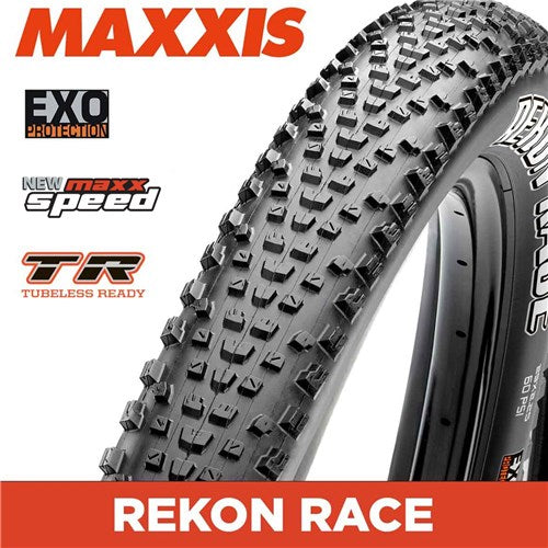 Maxxis Folding Tyre Rekon Race 29x2.40 WT EXO 120TPI Max Speed XC TR Black