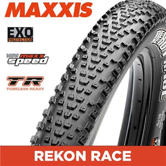 Maxxis Rekon Race 29x2.40 WT EXO 120TPI Max Speed XC TR Folding Tyre Black