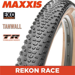 Maxxis Rekon Race 29x2.35 60TPI EXO TR Folding Tyre Tan Wall