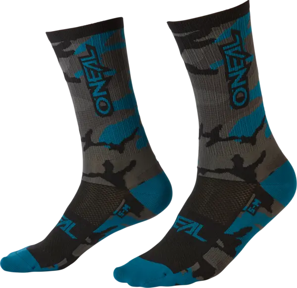 ONeal Socks MTB Performance Camo Gray/Blue/Black