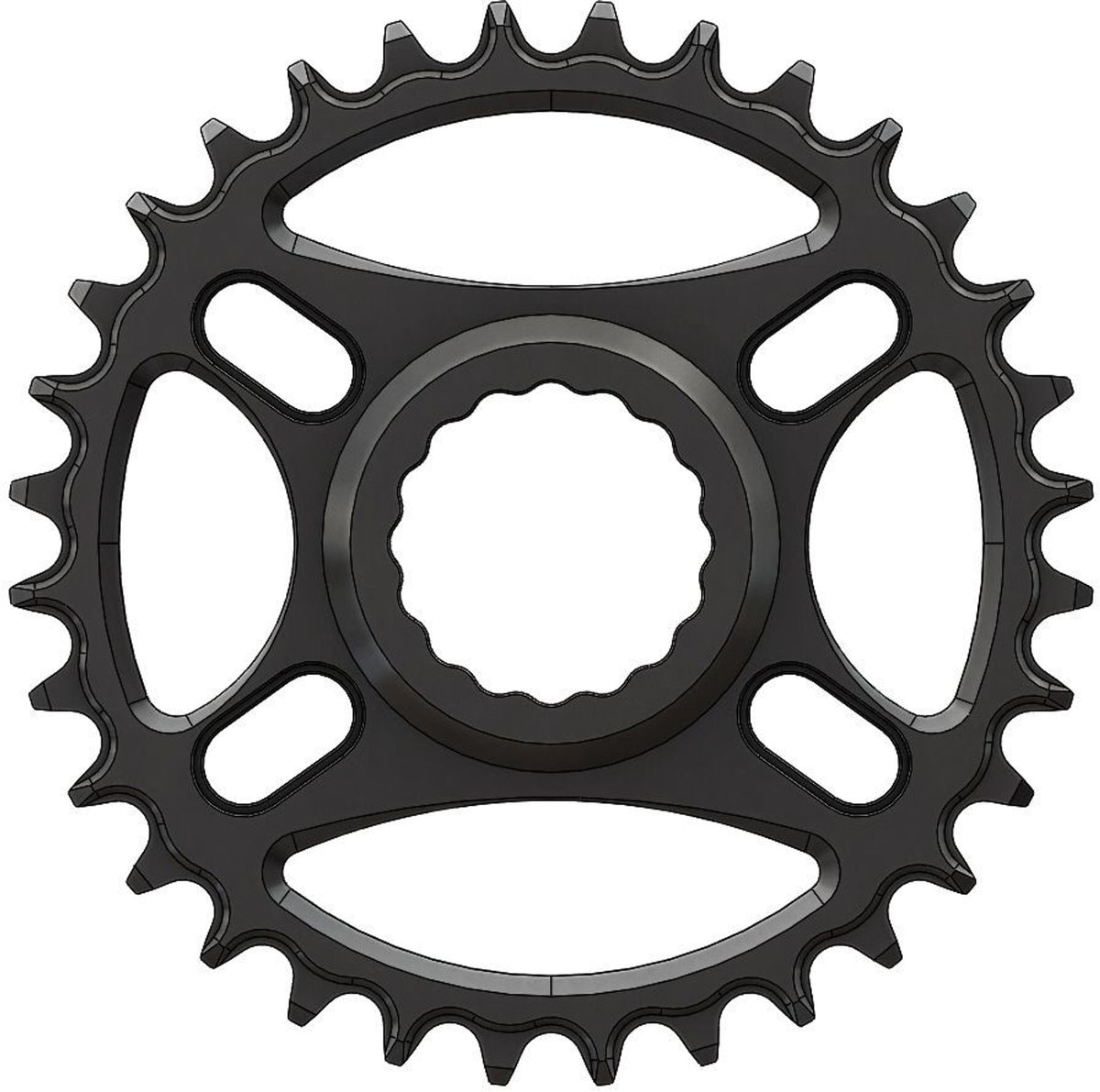 Pilo C19 - Narrow wide Chainring for Race Face direct mount Black Anodized