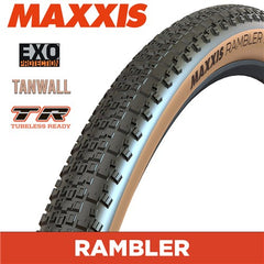 MAXXIS Gravel - RAMBLER - 700X40C - EXO / TR / Tanwall - Foldable 60 TPI E25