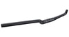 Black bicycle handlebar on a white background