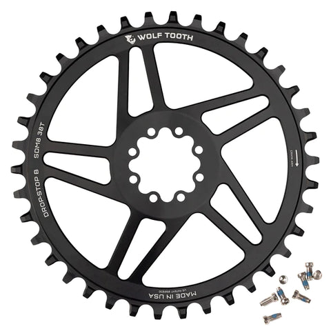 Wolf Tooth Chainring Direct Mount SRAM DM 8 Bolt Black