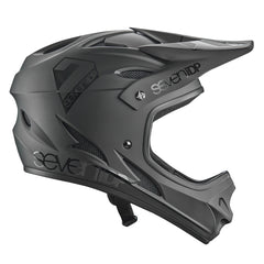 Seven iDP M1 | Full Face | Mountain Bike Helmet | Matte Black-Gloss Black | side view