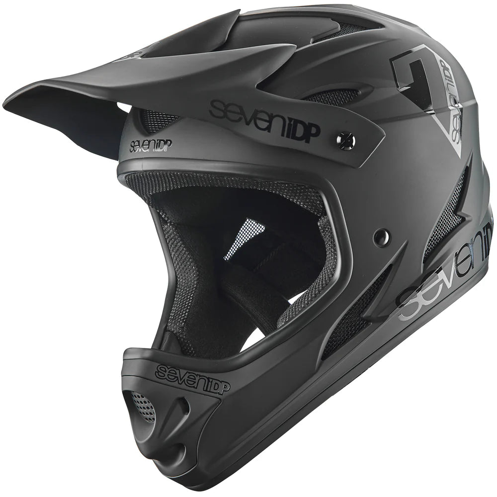 Seven iDP M1 | Full Face | Mountain Bike Helmet | Matte Black-Gloss Black