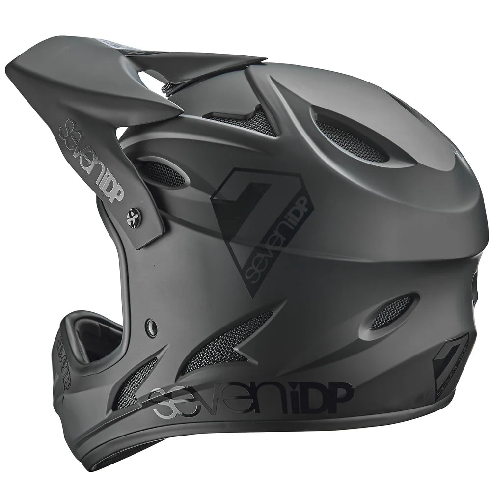 Seven iDP M1 | Full Face | Mountain Bike Helmet | Matte Black-Gloss Black