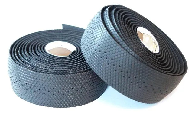 Velo Wrap Bar Tape Microfibre Pin Hole with Plugs Black