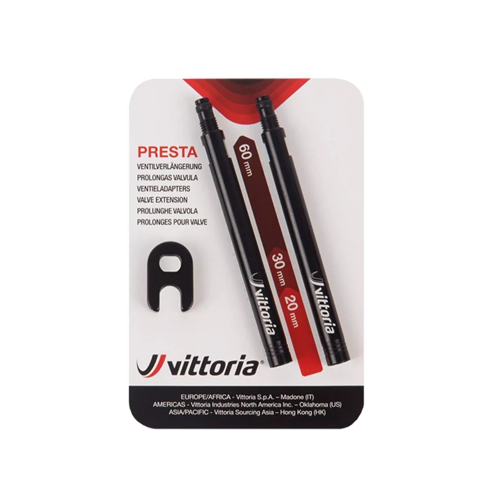 Vittoria Valve Extension 30mm Black Alloy (2PCS)