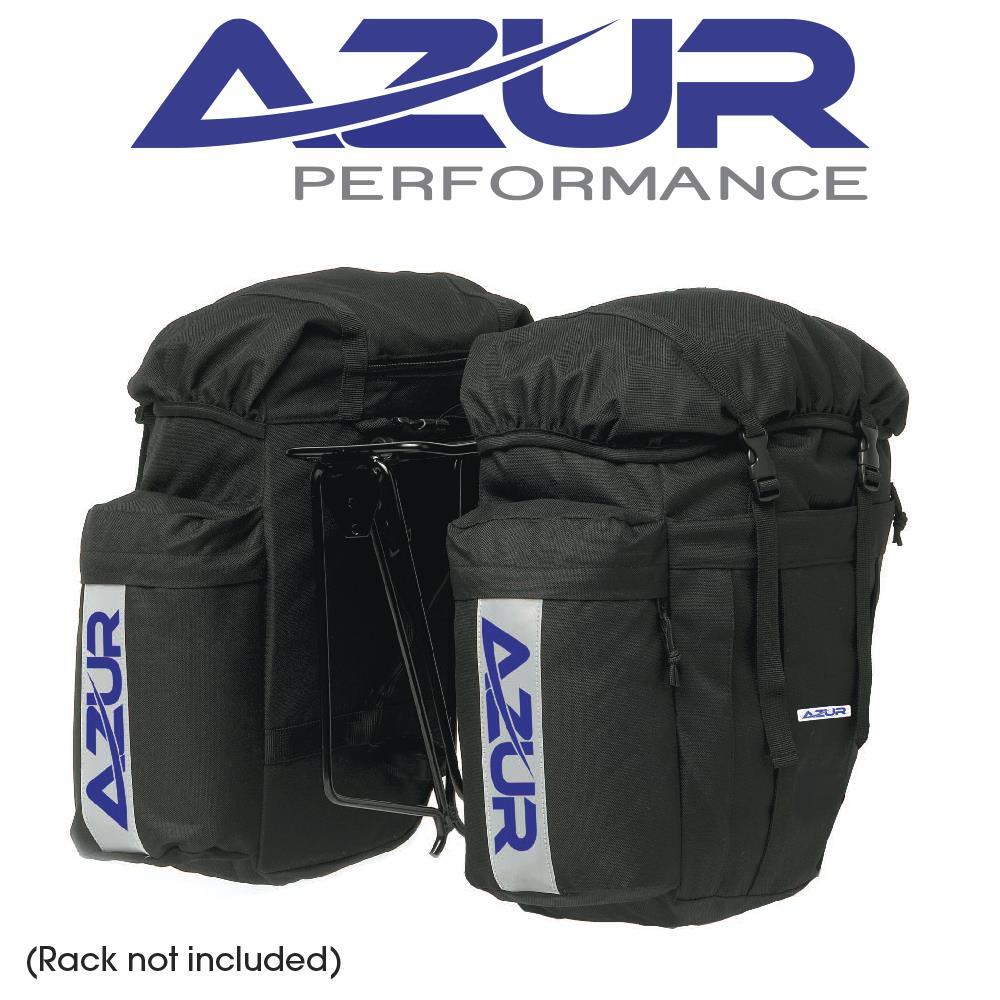 Azur Rear Pannier Bag Commuter Pair Black 48L