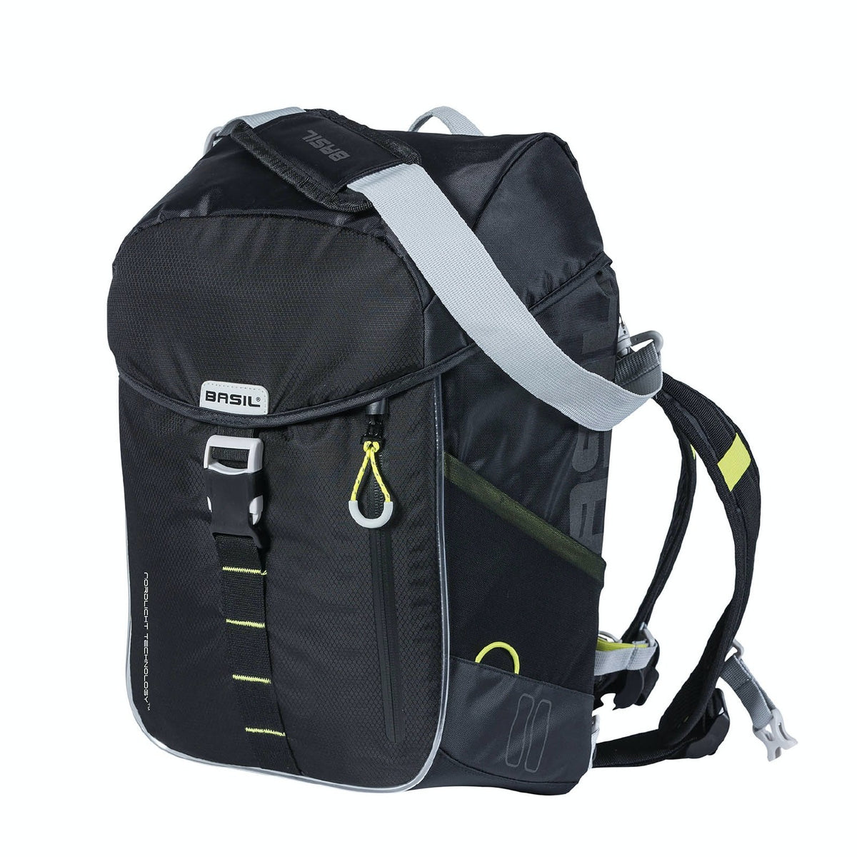 Basil Miles Daypack w/LED 17L Black Lime