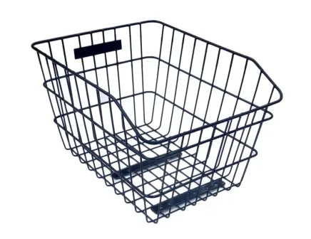 Bpw BASKET - Rear, Fixed Wire, With Fittings, Black, 43cm x 33cm x 25cm