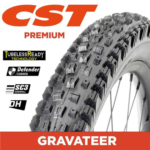 CST Folding Tyre Gravateer CMT-03 27.5x2.5 60TPI DH 3C TR Black